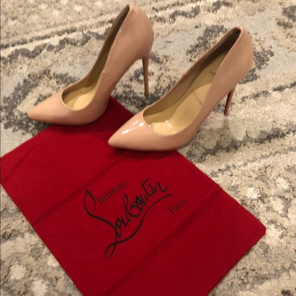 Christian Louboutin “Decollete” 85mm Patent Leather Red Sole Pumps size euro 39 - Picture 2 of 15